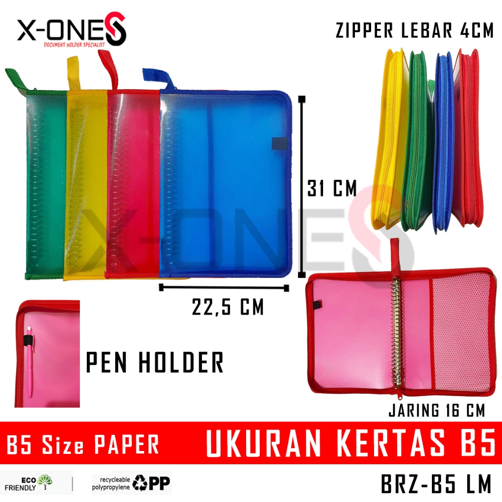 

X-ONE BINDER FILE SELETING LEBAR B5 RING 26 MOTIF GARIS ( BRZ-B5-LM)