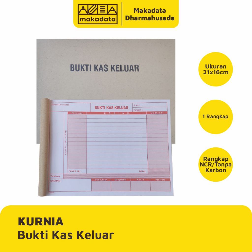 

BUKTI KAS KELUAR 1/2 FOLIO RANGKAP 1 KURNIA (1 PCS)