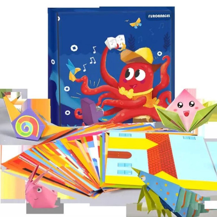 

HWEMG538 mrcaisen ORIGAMI 3D permainan mainan kertas lipat 3d kertas origami warna origami hewan O5