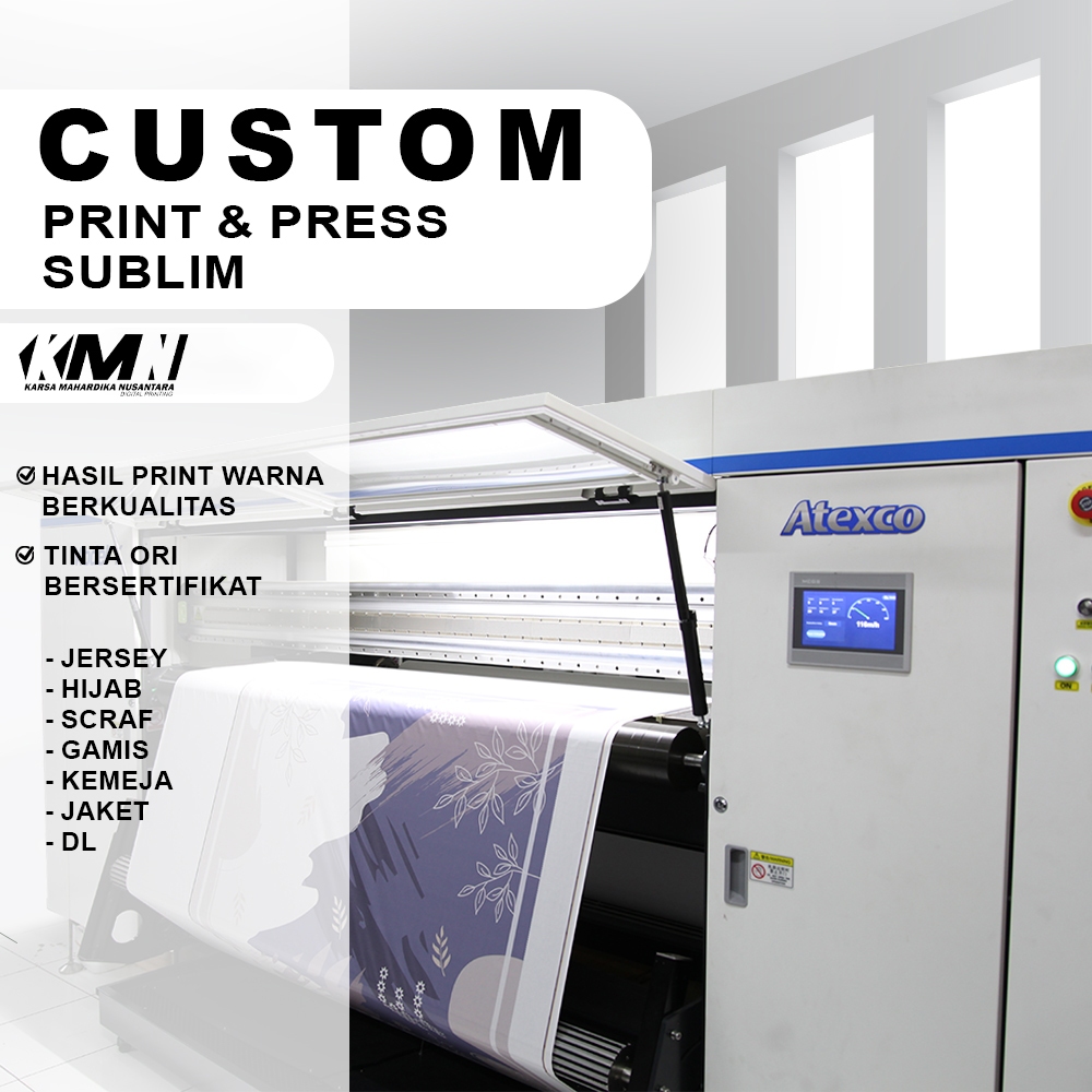 Jasa Cetak Print Sublimasi - Sublim - Full Print kain