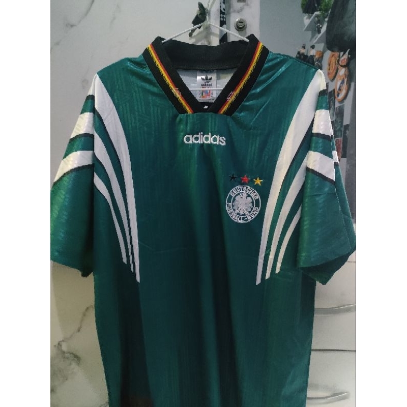 Jersey Jerman Retro Away 96 Hijau Size L-XXL