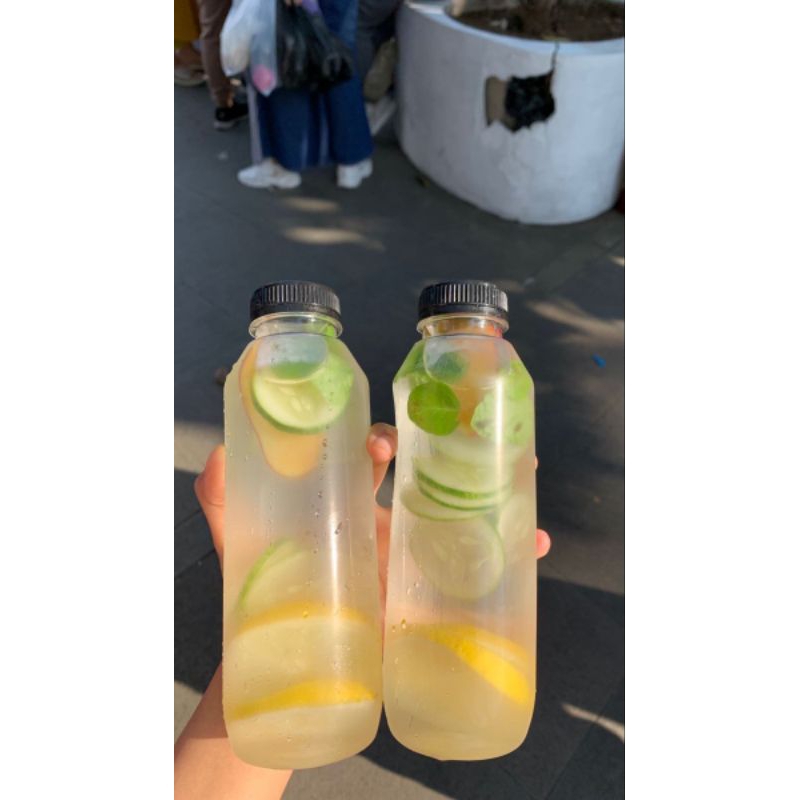 

infused water - lemon, jeruk nipis dan mint