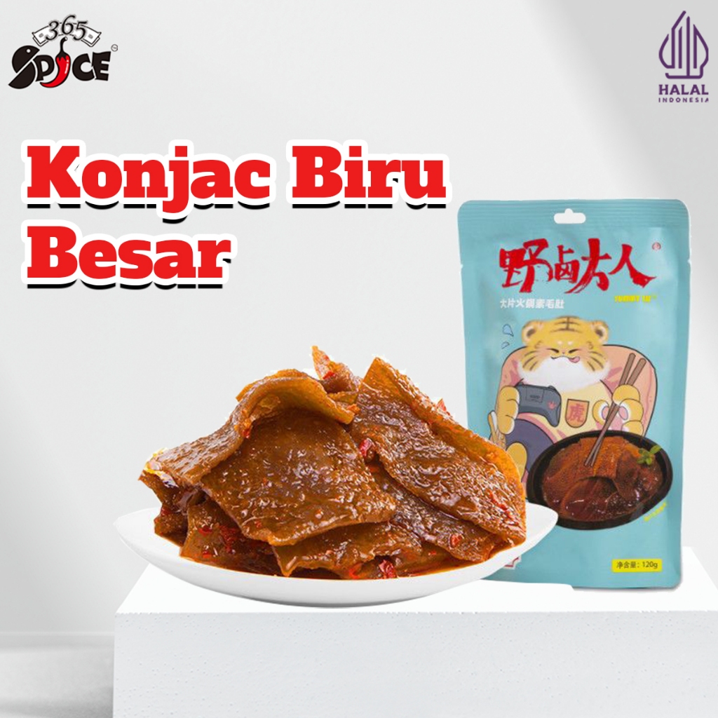 

365Spices KONJAC Biru Besar Snack Pedas 6 pcs 120g