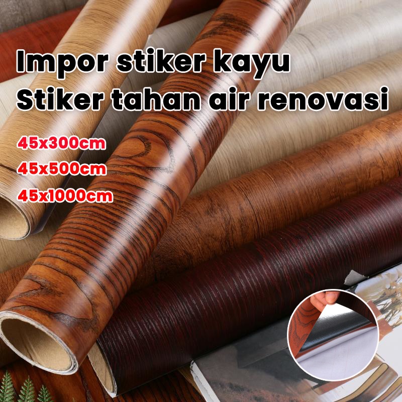 【grandmaster】stiker motif kayu wallpaper lemari stiker motif kayu furniture stiker dinding motif kay