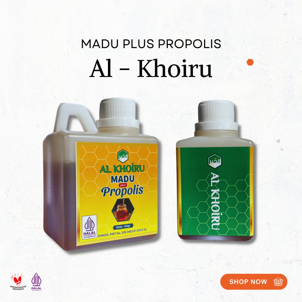 

Madu plus Propolis AL KHOIRU Meningkatkan Sistem Kekebalan Tubuh Asli Herbal Kualitas Premium
