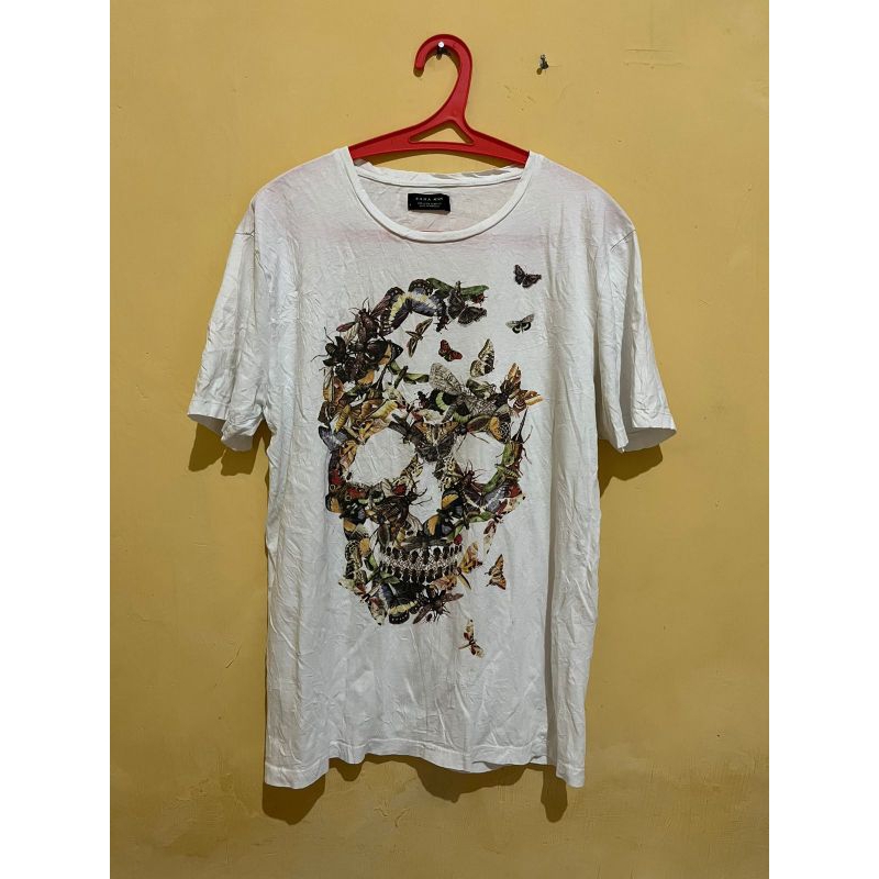 KAOS ZARA MAN SKULL LOGO(second)