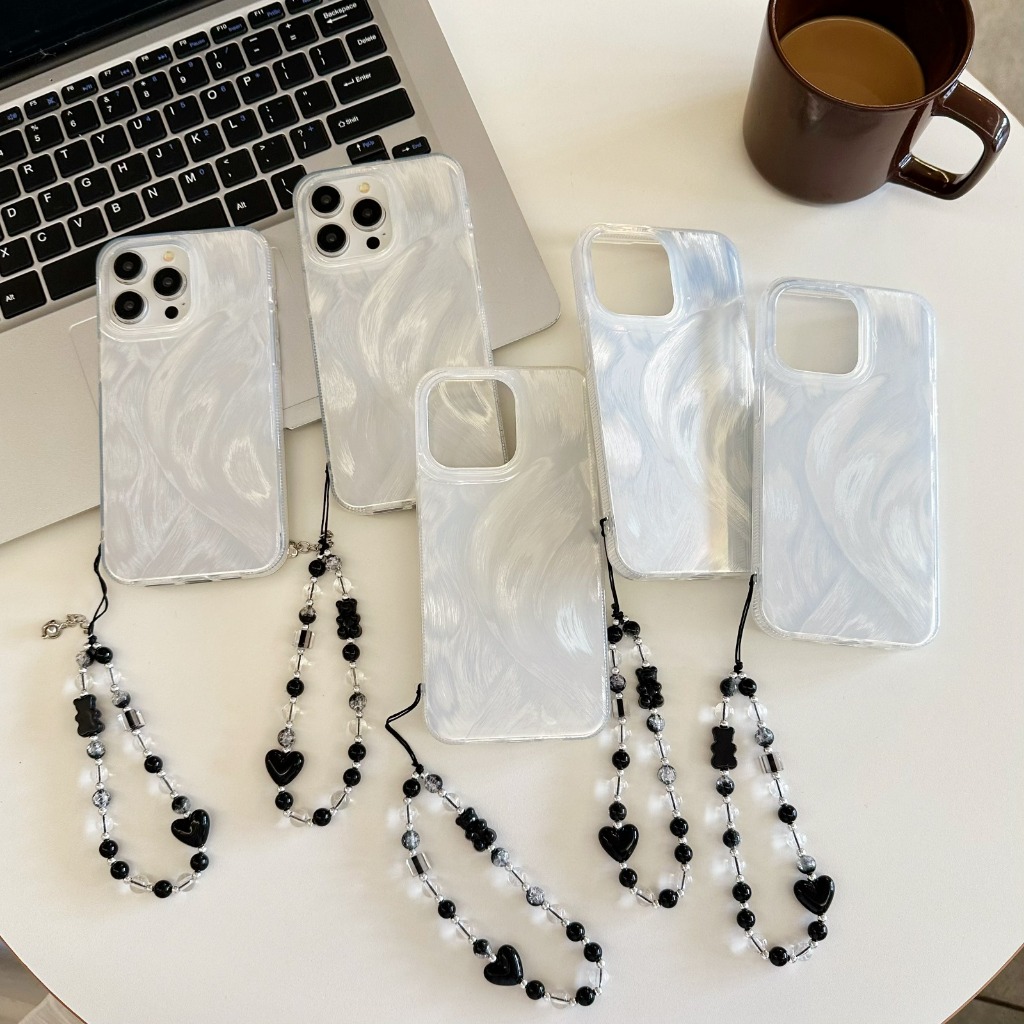 GC161 CLARITY Swirl Hologram Case Silver Textured With Charm - Hardcase/ Casing For Oppo A3 PRO A71 