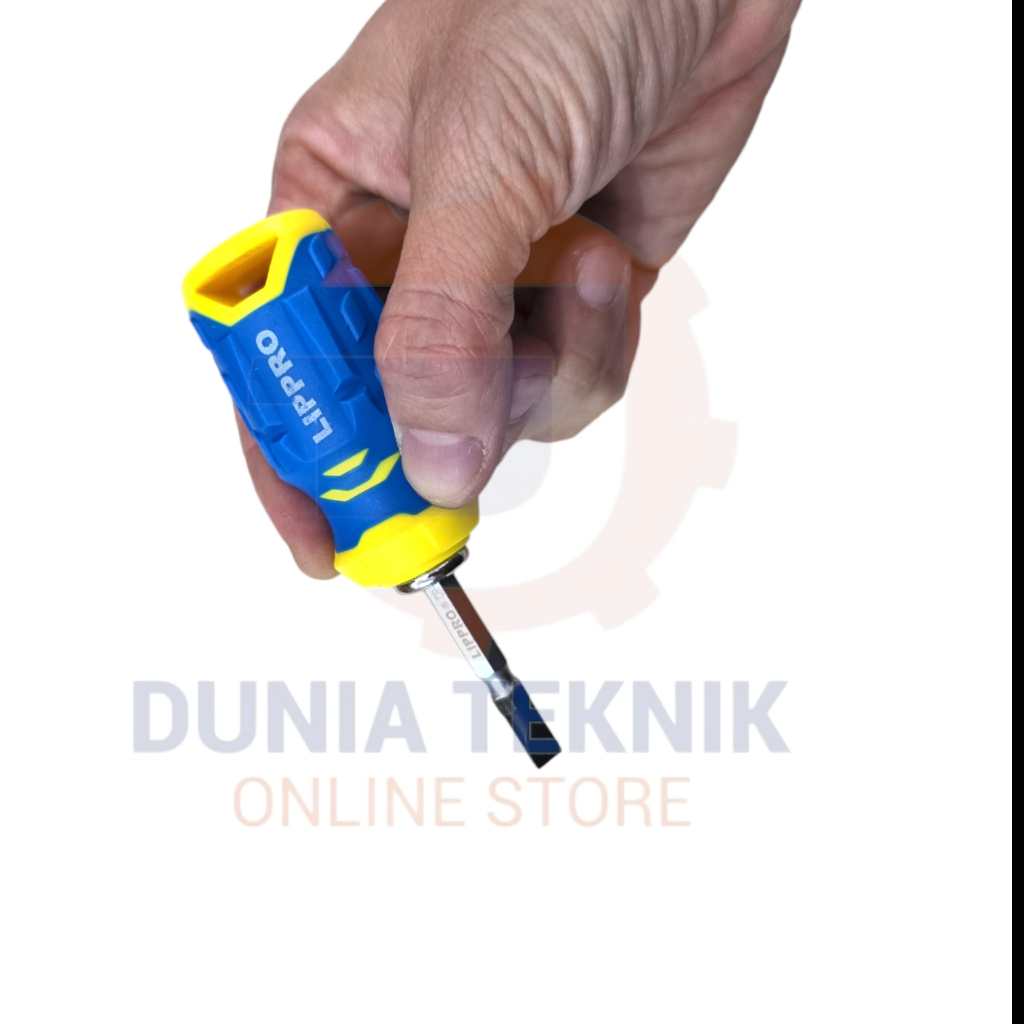 LIPPRO 126HCS CEBOL Obeng Bolak Balik + - Stubby 2 Way Screwdriver PH2