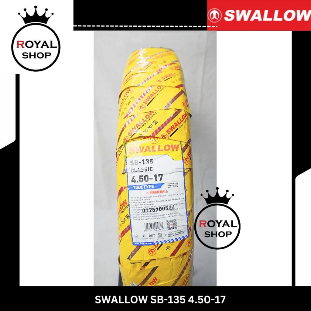 BAN CLASSIC KLASIK 350 400 450 ring 17 CLASIC BAN SWALLOW SB-135 400-17 TUBE TYPE