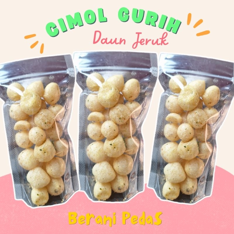 

Cimol Gurih Asin Daun Jeruk Kemasan Standing pouch 35gr - Berani Pedas