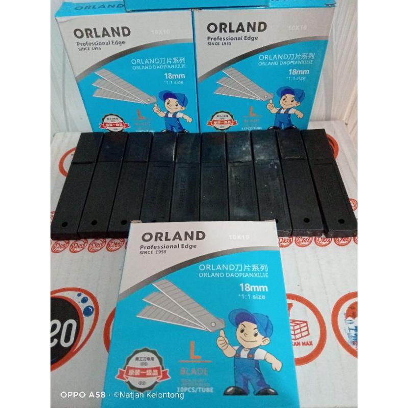 

ORLAND isi ulang CUTTER ukuran L 18mm PROFESIONAL Edge