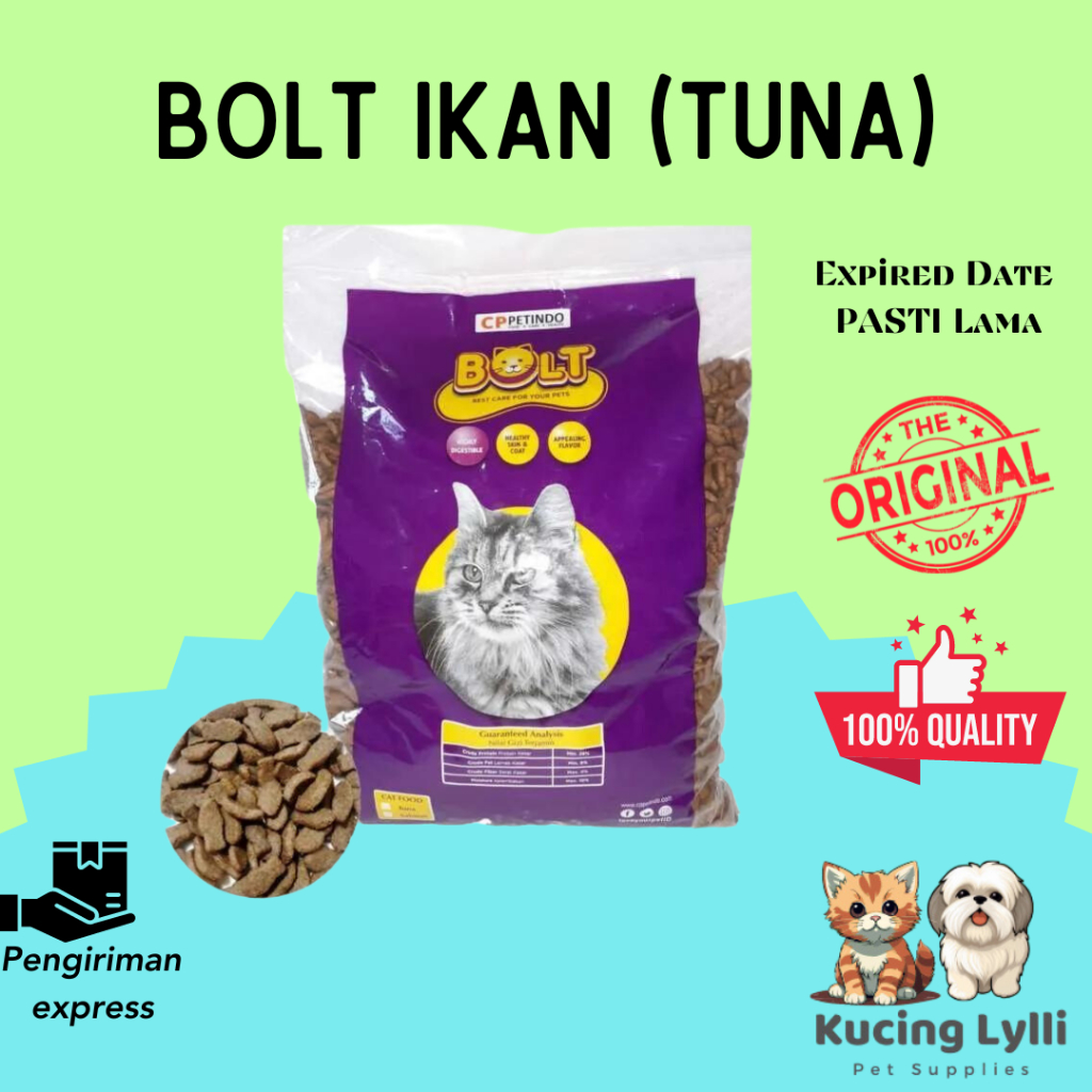 Bolt Tuna - Makanan Kucing BOLT  Kiloan Tuna - Catfood Kering Bolt