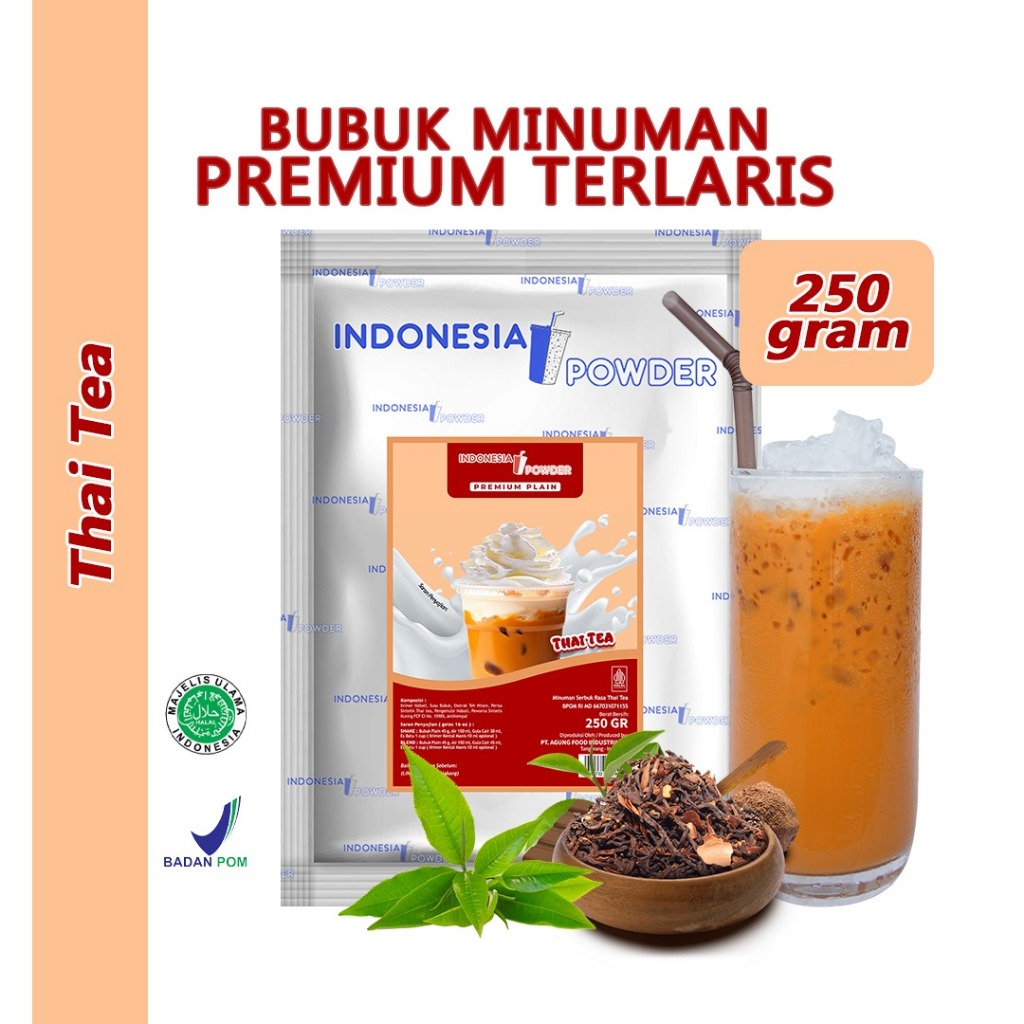 

NUSANTARA Bubuk Minuman Instant Premium Plain Tanpa Gula Horeca Rasa Thai Tea 250 Gram Omura Powder