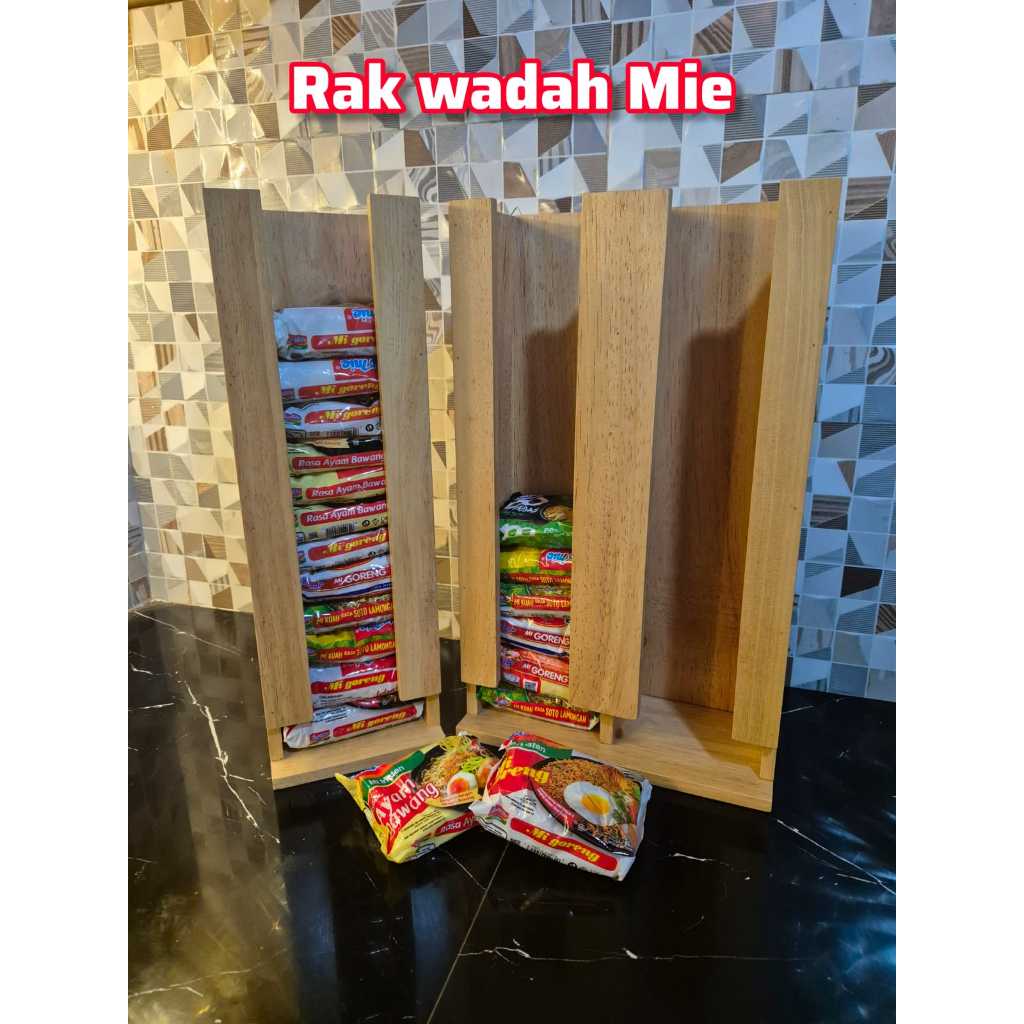 rak wadah mie instan | rak tempat mie