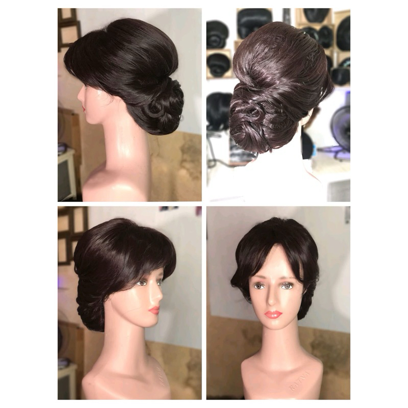 wig sanggul satu kepala untuk rambut pendek ST 02