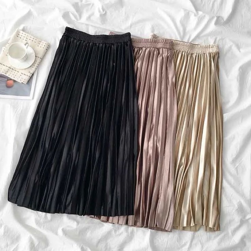 Rok Plisket Bludru Anak Premim / Rok bludru anak tanggung