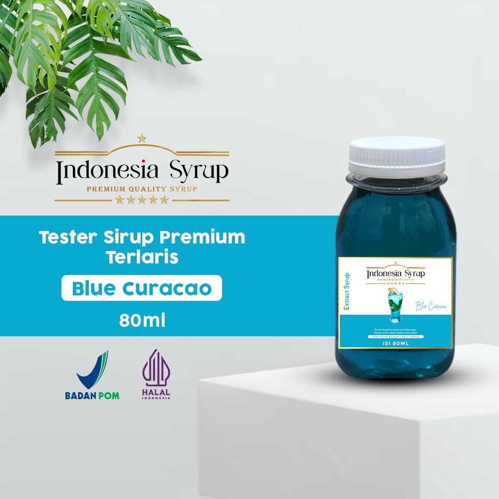 

Sirup Premium Rasa Blue Curacao Minuman Sirop Flavoured Syrup Halal BPOM 80 ml Indonesia Syrup Omura Powder