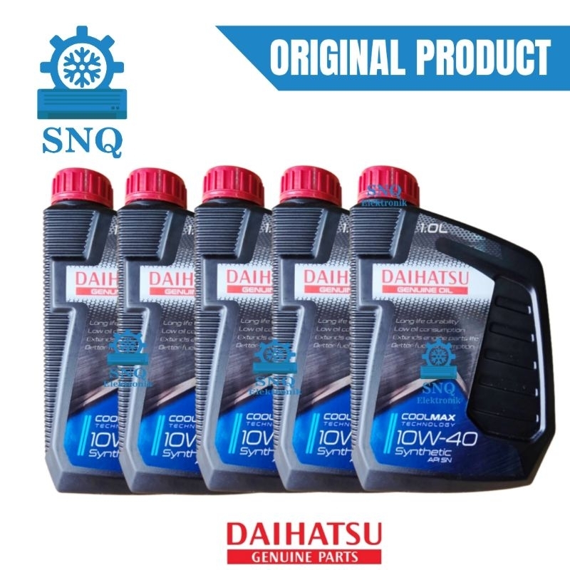Daihatsu genuine oil 10W-40 synthetic API SN 5 liter original - Original oli mobil daihatsu 5L COOLM