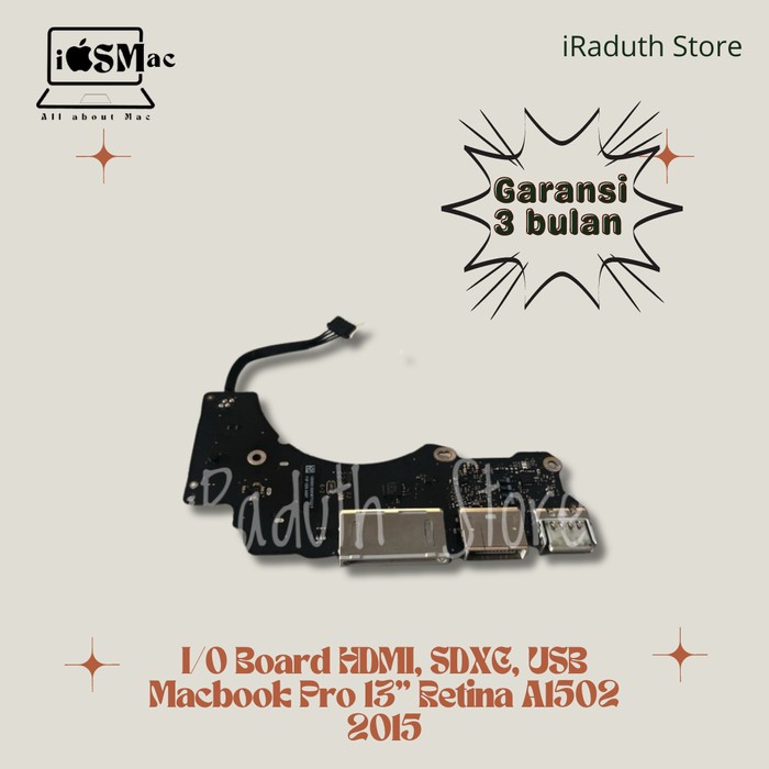 I/O Board HDMI, SDXC, USB Macbook Pro 13" Retina A1502 2015