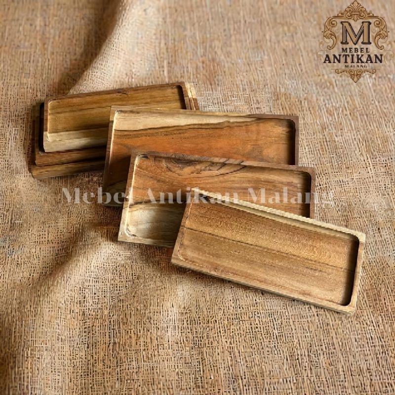 Nampan Kayu / Nampan Gelas Kayu Jati / Nampan Properti Foto / Tatakan Kayu / Nampan Saji / Tatakan G