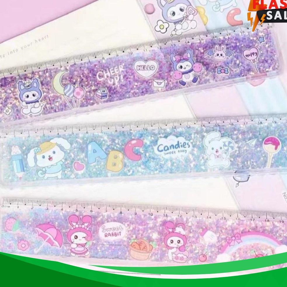 

BONUS SPESIAL MENANTI ANDA SL88 Penggaris Air Glitter Lucu Motif Sanrio Astronot Panjang 2 cm