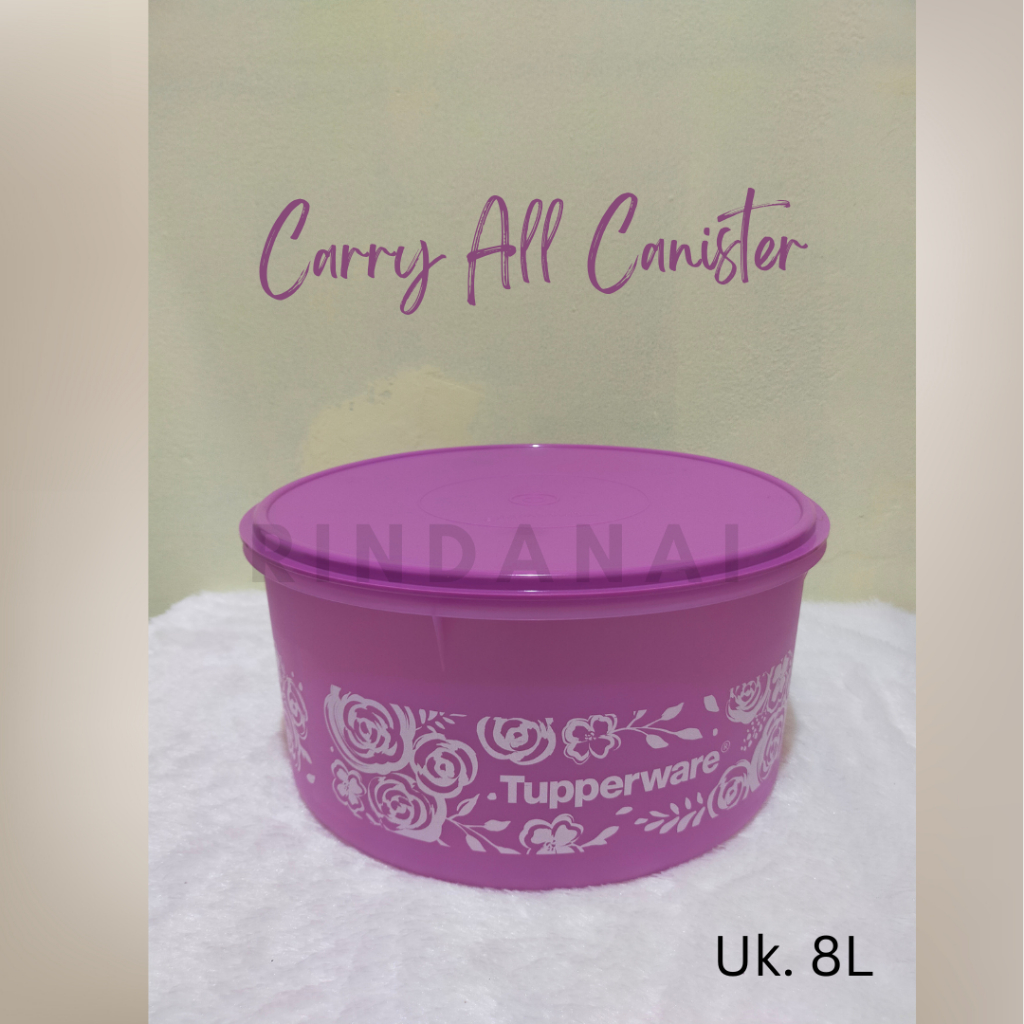 Carry All Caniste Ungu/Wadah makanan/ tempat toples makanan mewah Tupperware ori