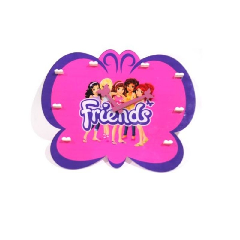 jam Dinding Berbie Friends Tanpa Lego
