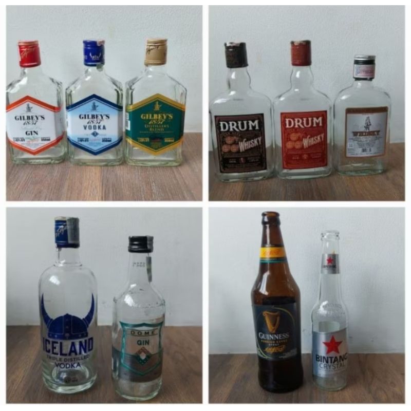 Botol Kaca Bekas Botol Bekas Minuman Botol Bekas Bahan Kaca Tebal