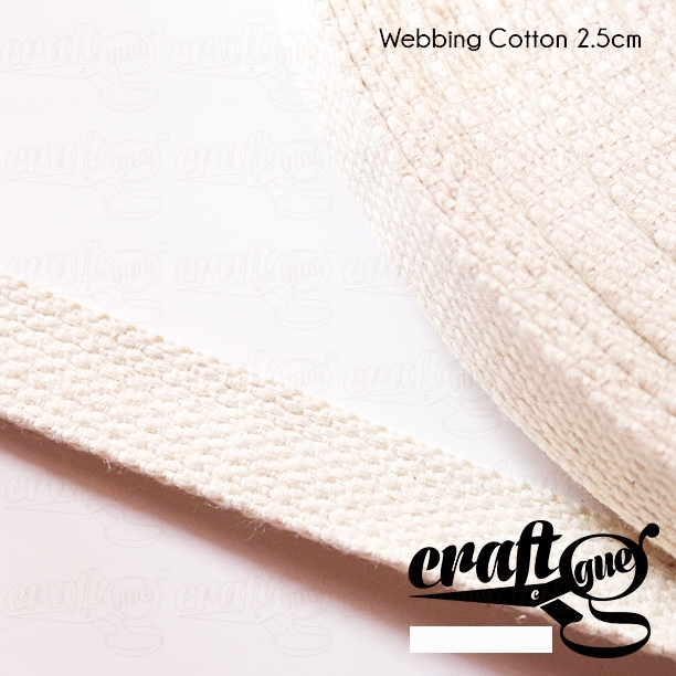 Webbing Cotton/Tali Tas Katun 2.5cm (Roll)
