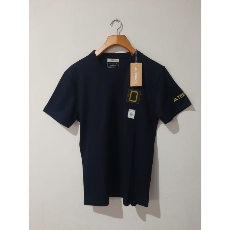 ADIDAS TERREX NATIONAL GEOGRAPHIC GRAPHIC SHORT SLEEVE TEE NAVY