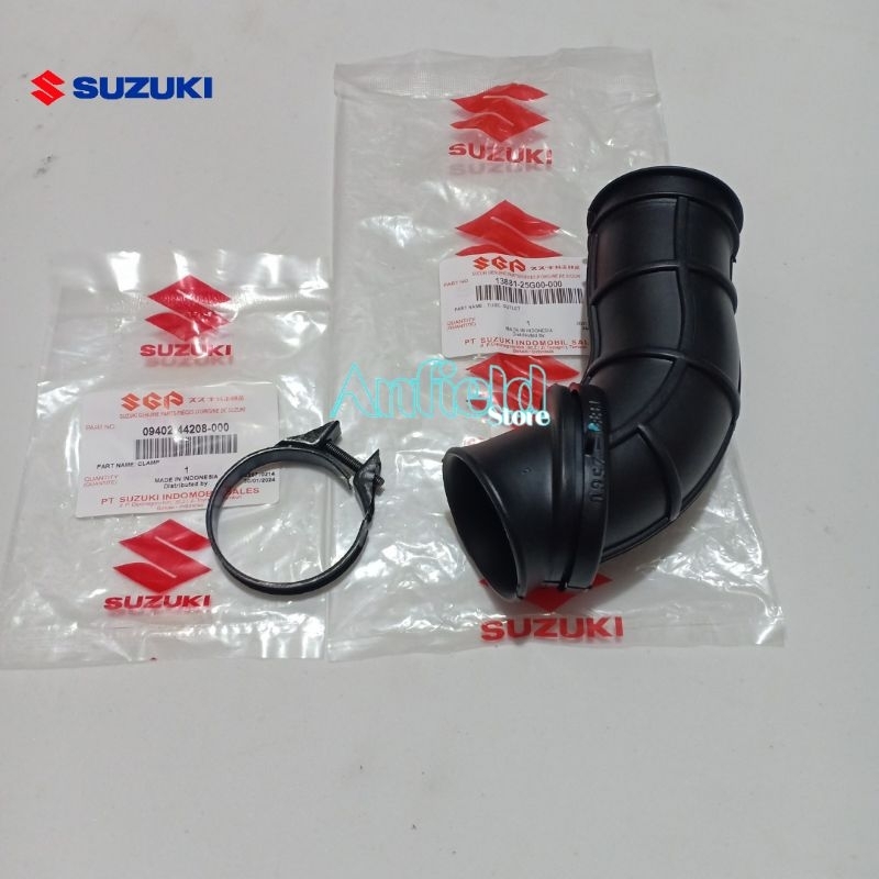 KLEM DAN KARET FILTER SARINGAN UDARA SATRIA FU 150 KARBU ORIGINAL SGP