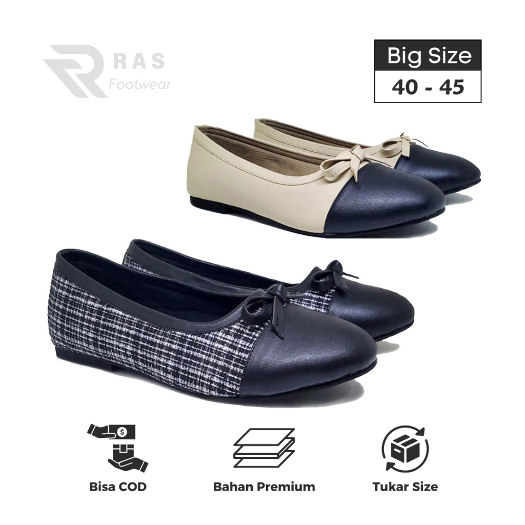 Sepatu Flat Wanita Ukuran Jumbo 40-45 | Flat Shoes cewek