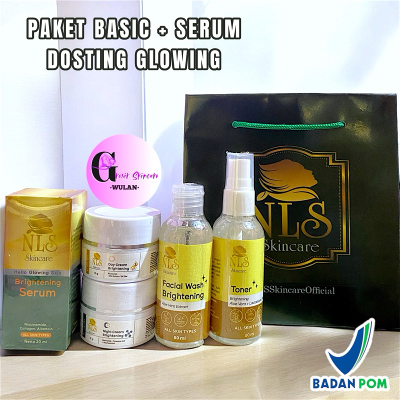 NLS SKINCARE BPOM Dan Serum Brightening NLS Paket Wajah NLS Skincare Glowing