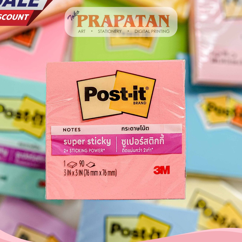 

PENAWARAN TERBAIK Post it 3M 654 Sticky Note 76x76mm Notes Memo Tempel