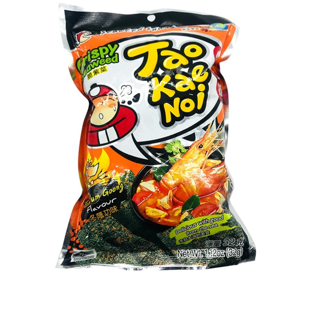 

Rumput Laut Seaweed Nori Snack Tao Kae Noi Rasa Tomyum 32 Gram (Pack)