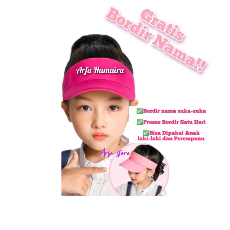 Topi Golf Anak Topi Senam Gratis Bordir Nama Topi Anak Laki-laki Perempuan