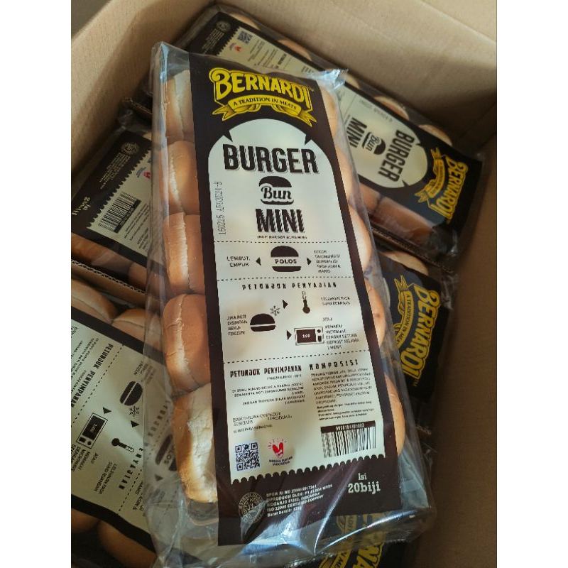 

ROTI BURGER MINI BERNARDI ISI 20 PCS
