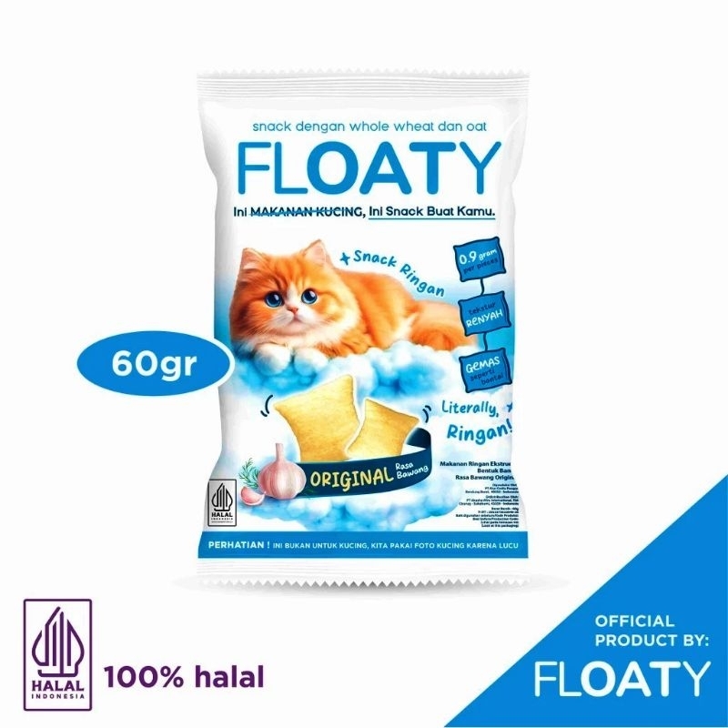 

FLOATY pillow Snack rasa original garlic 60 gram