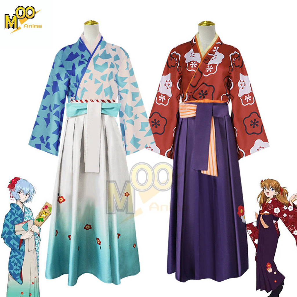 NEON GENESIS EVANGELION EVA  cosplay Asuka cosplay and Ayanami Rei cosplay costume and wig Ayanami R