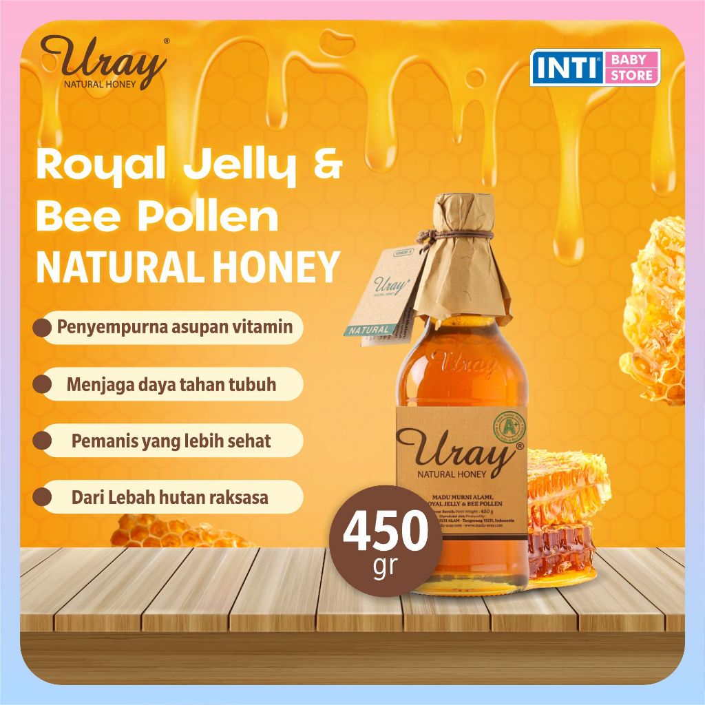 

Madu Uray - Natural Honey Royal Jelly & Bee Pollen 450gr | Madu Murni