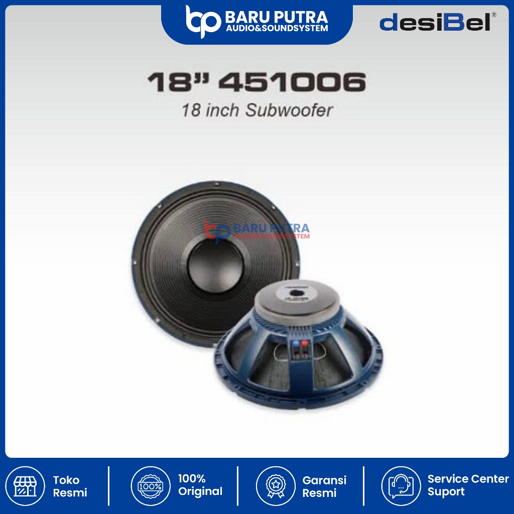 Speaker Komponen DESIBEL 451006 Subwoofer 18Inch / Speaker Component 18"