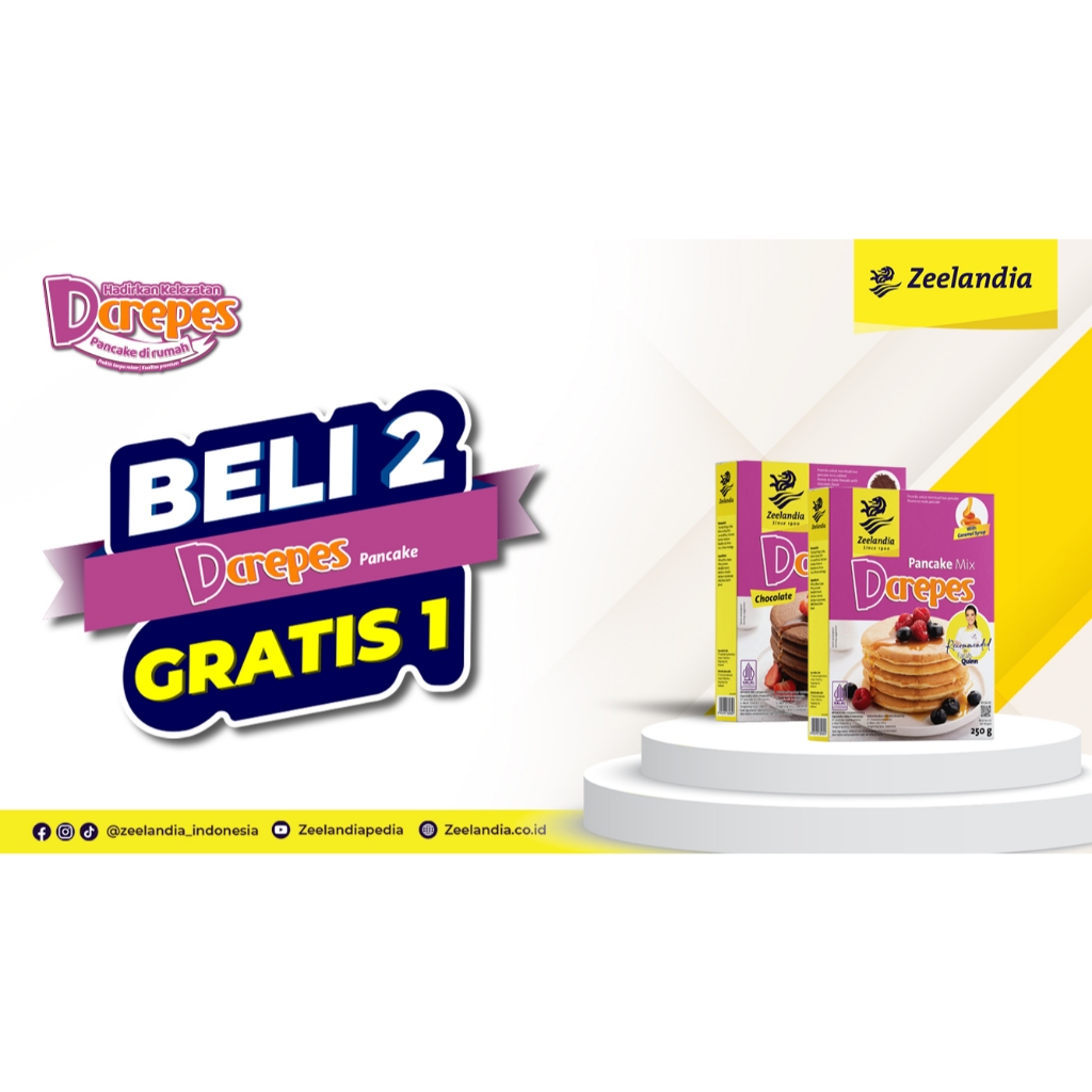

PROMO BUY 2 GET 1 D'Crepes Pancake Mix Chocolate 220gr