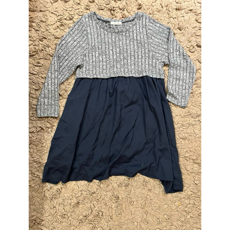 Atasan mix rajut navy grey preloved