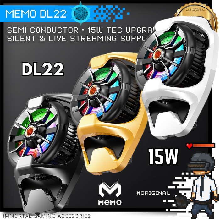 [IM] MEMO DL22 Funcooler 15W for Live Streaming Kipas Pendingin Untuk HP Smartphone Fan Cooler Pelti