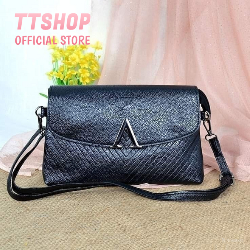 𝙏𝙏𝙎𝙃𝙊𝙋 Tas Selempang Embos Cartelo Logo V Wanita 6096-2
