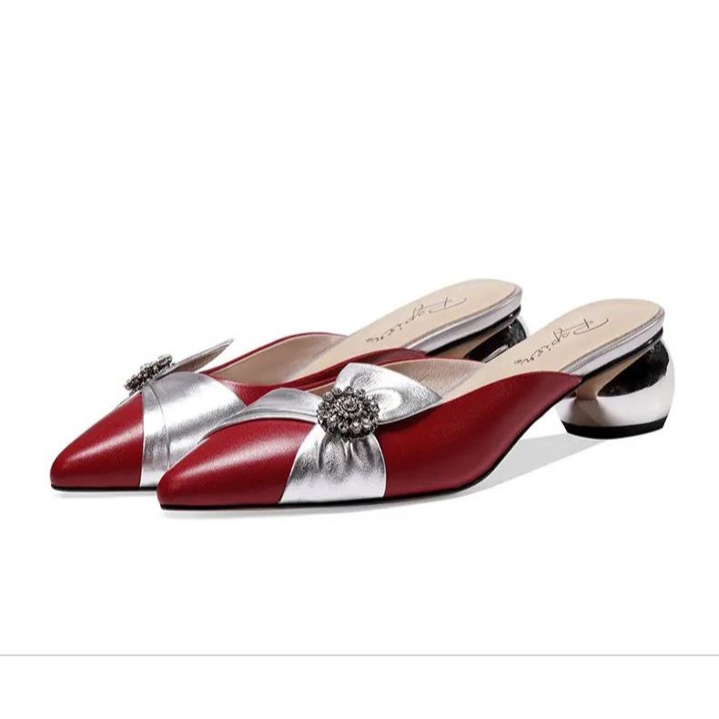 BIBOO heels pesta 3 cm hak bulat High Shoes Wanita