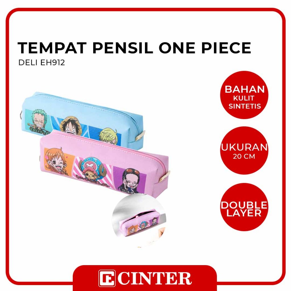 

DELI - TEMPAT PENSIL KULIT / KOTAK PENSIL / TAS PENSIL EH912 MOTIF ONE PIECE