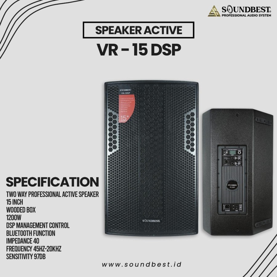 Speaker Aktif Soundbest VR 15 ukuran 15 inch Original