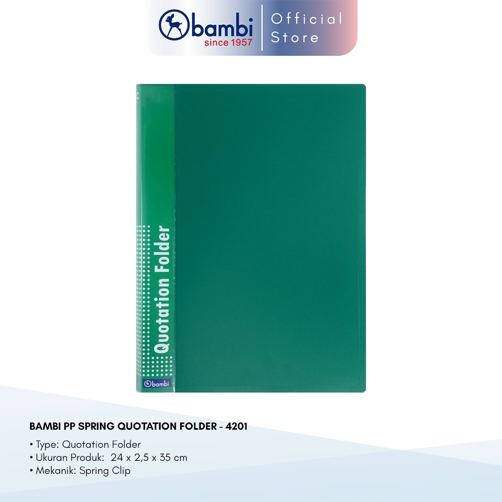 

Bambi Map Dokumen Transparant Tipe Bussiness File Edisi PP Spring Quotation Folder Original