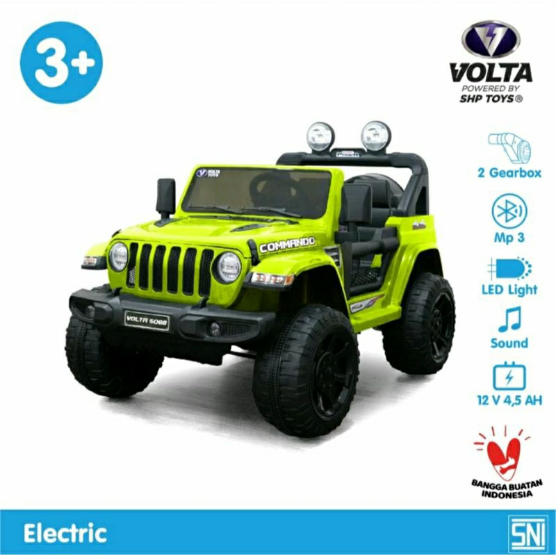 Ready Mainan Mobil Jeep Aki Anak Cas Volta 5088 Lite (Makassar)